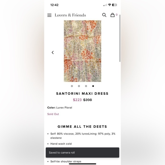 NEW! Lovers + Friends Santorini Maxi Dress ✨ Sz Large NWT! - Picture 6 of 9